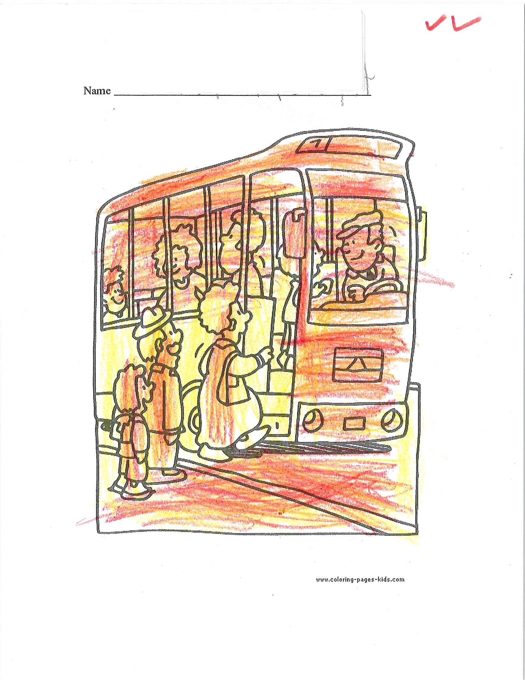 Coloring book page in red and yellow