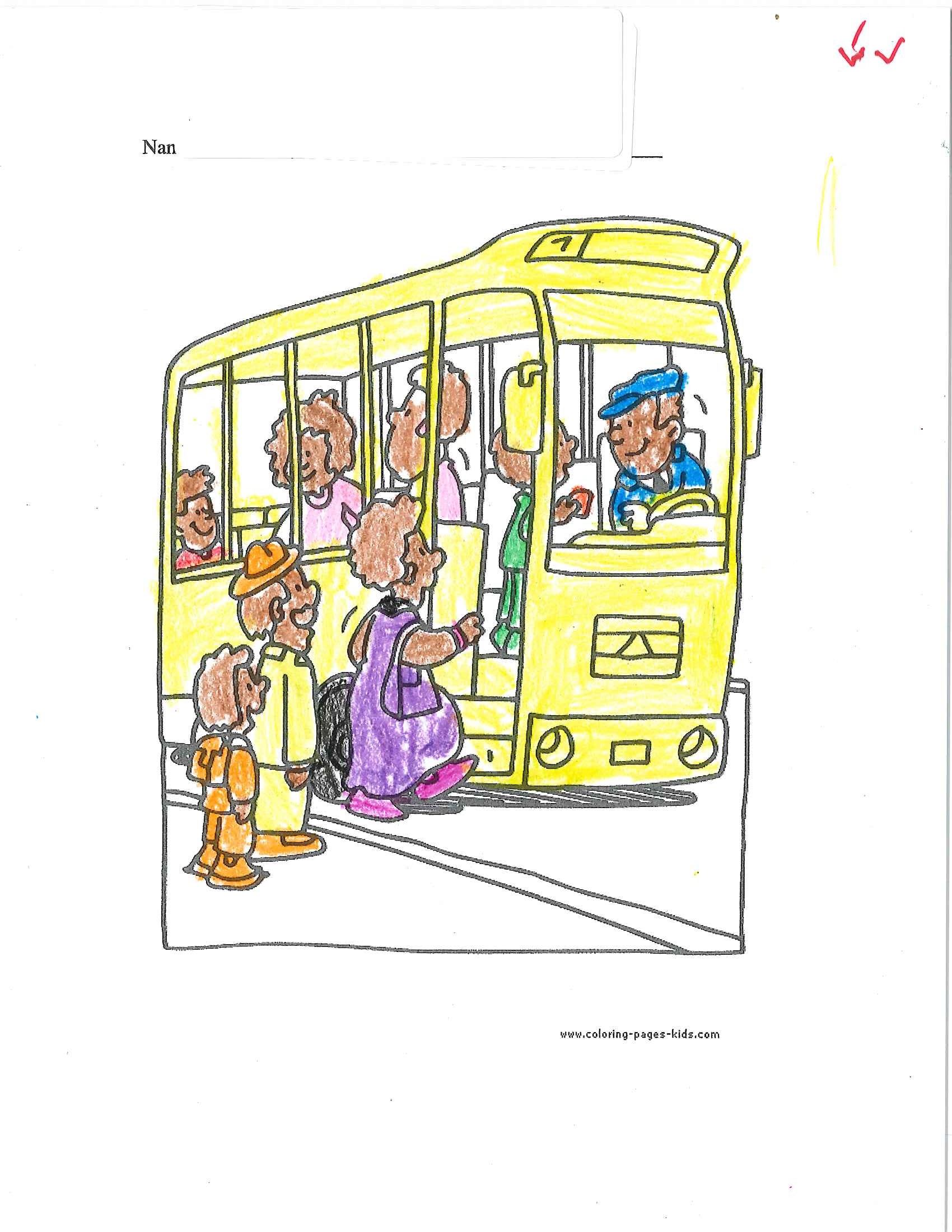 Coloring book page in green in yellow