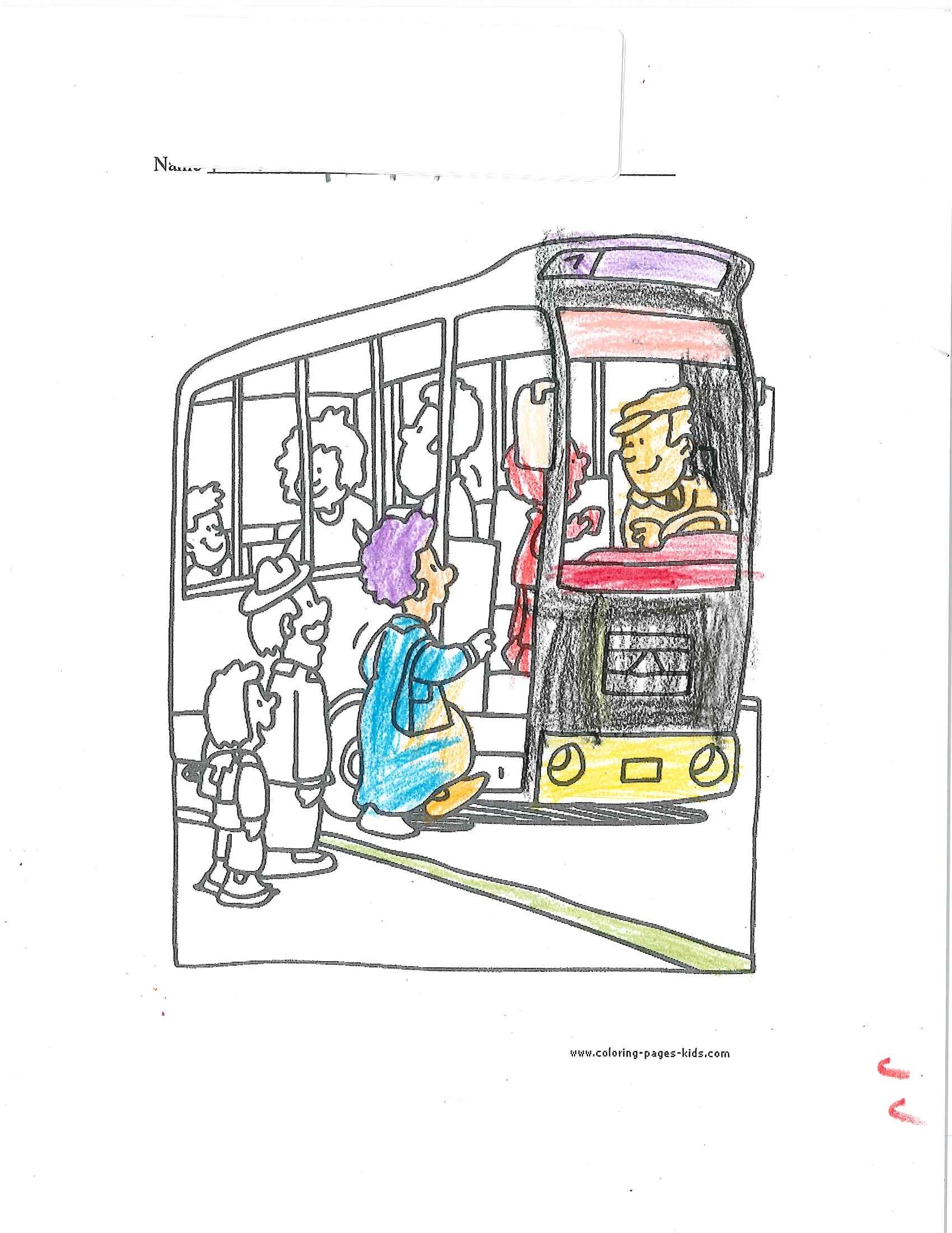 Half completed coloring book page