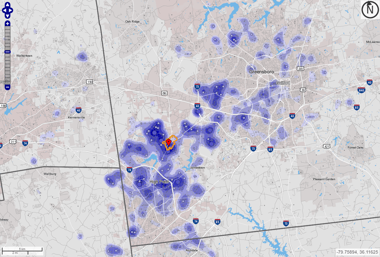 This image displays the interface for On the Map, a tool created by the US Census.